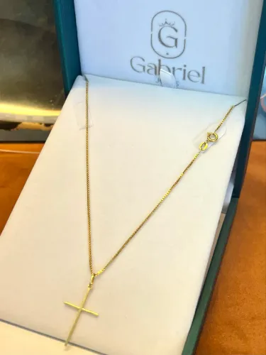 Cordão de ouro veneziana com pingente 5.25g novo ( LOJA )