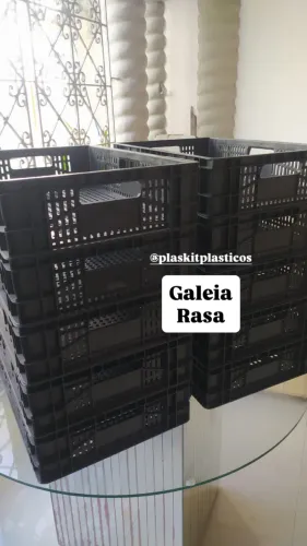 Galeia de plástico rasa
