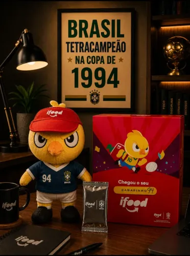 Pelúcia Canarinho Brasil - Ifood copa de 1994!