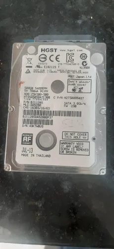 Disco Rígido Hd Interno Hgst 500 Gb Para Notebook Sata 2.5