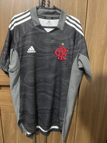 Camisa de Goleiro Flamengo II 21/22 s/n° Torcedor Adidas Masculina - Preto