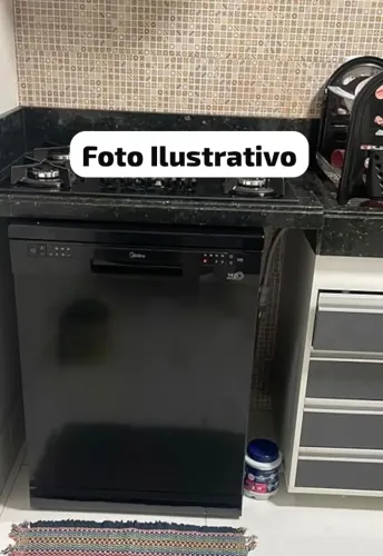 Lava Louça 14 Servicos Midea Preta