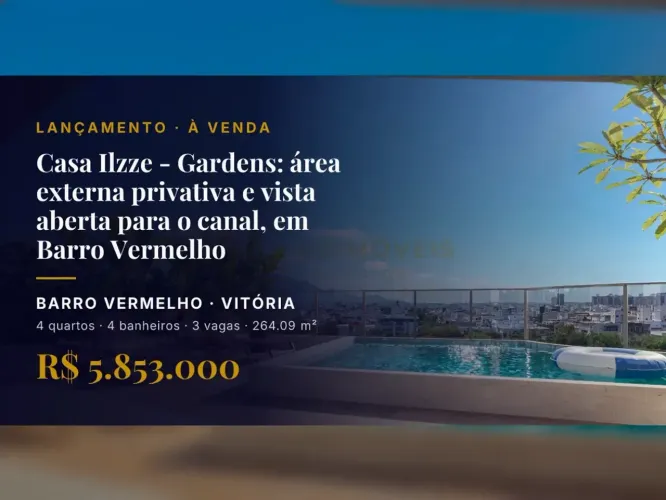 Incrível apartamento garden em Barro Vermelho com vista para o canal!