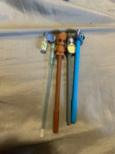 Kit de Canetas Fofas Preta Linha fina