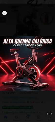 Bicicleta Ergométrica Fitness Sevenfit Para Cardio E Musculação (Nova)