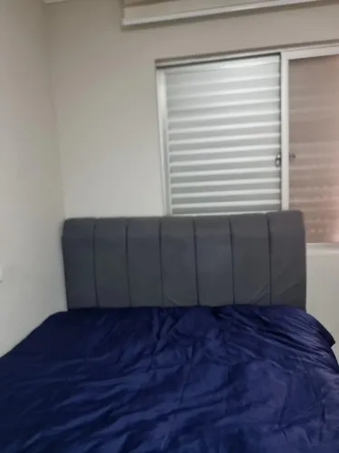 Cabeceira Estofada Casal Cinza