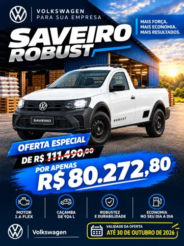 Volkswagen Saveiro Robust 1.6 Total Flex 16V 2026