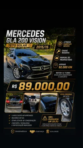 Mercedes-Benz GLA 200 Adv. 1.6/1.6 TB 16V Flex Aut. 2015