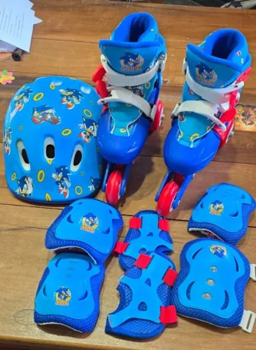 Kit Patins Roller Infantil Inline Sonic (28 ao 31)