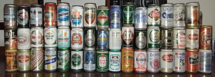 Latas de cerveja gringas