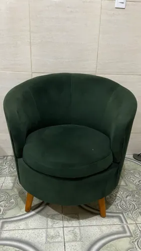 poltrona acolchoada verde