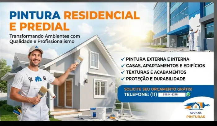 Pintura de apartamento e residência.