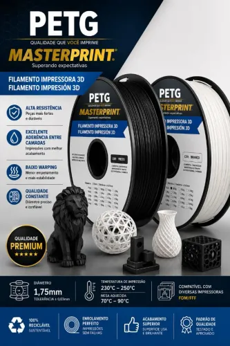 Filamento PETG impressora 3D