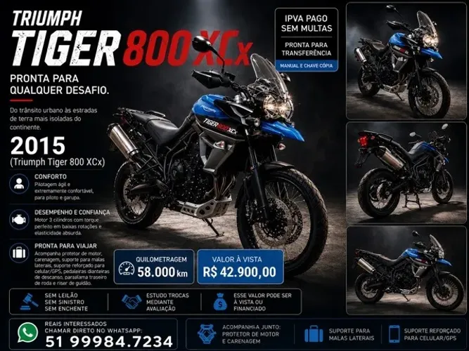 Triumph Tiger 800 Xcx - Excelente Estado