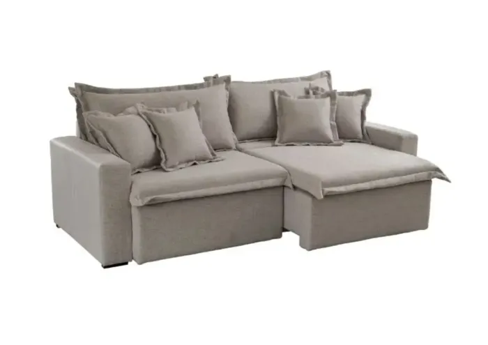 Sofá Retrátil Com Pillow Top NOVO
