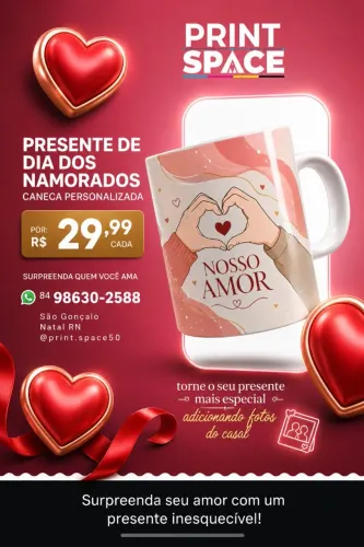 Caneca de porcelana personalizada