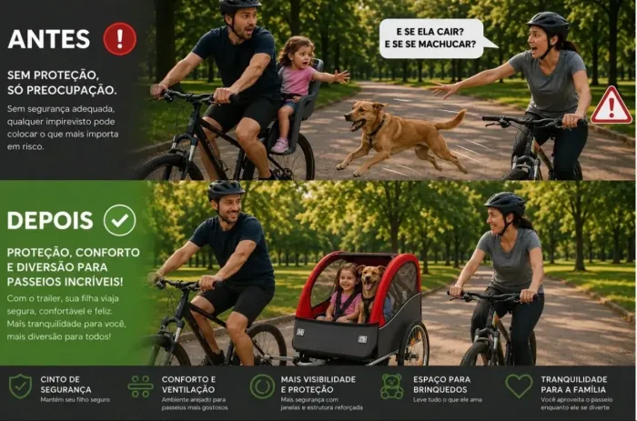 Carrinho Reboque Bicicleta para 2!!!Trailer