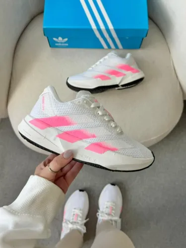 Adidas Adizero adios pro 4 Linha Básica  Branco Rosa 