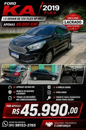 Ford KA 1.5 Sedan SE 12V Flex 4P Mec. 2019