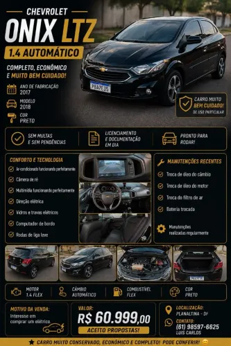 Chevrolet Onix Hatch LTZ 1.4 8V Flex Aut. 4P 2018