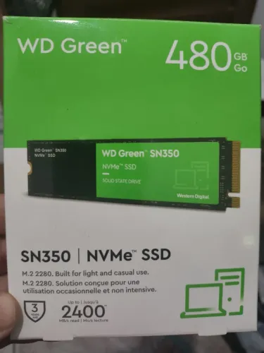 SSD 480GB M.2 NVMe WD Green SN350 Leitura 2400MB/s