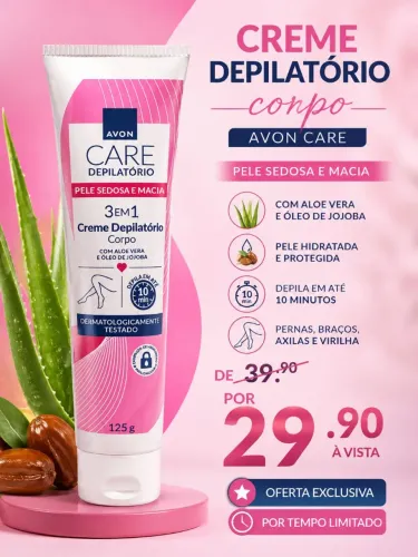 Creme depilatório corporal avon