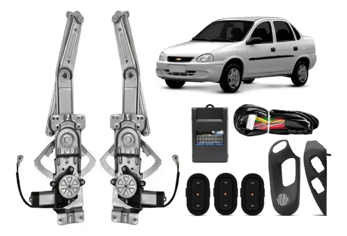 Kit de Vidro Elétrico Corsa 2002 em diante Dianteiro 4P