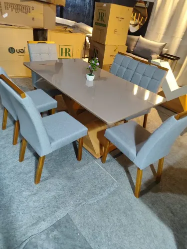 Mesa Amora 1.60 + 6 cadeiras