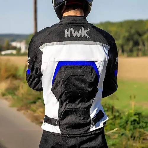 Jaqueta Hwk Spyder Para Motociclismo Com Proteções Ce Preto Lisa Xl