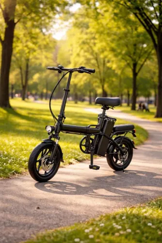 Bicicleta Elétrica Dobrável 48V 400W ? Bateria de Lítio