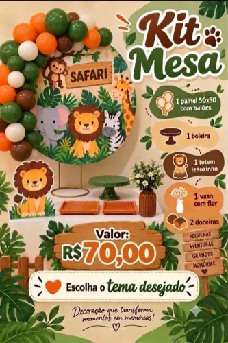 Pegue e monte festa na mesa.