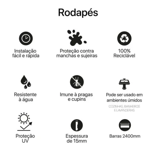 Roda pés com instalação 