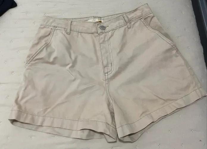 Short jeans bege - Tamanho 38