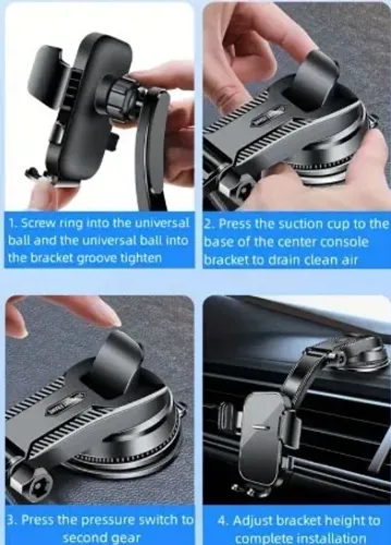  Suporte Celular Carro Universal | Navegação GPS Forte e Seguro | Compatível Todos Smartph