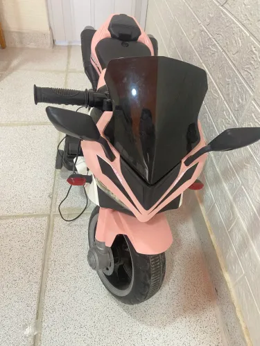 Moto Elétrica Infantil Tipo Esportiva - Rosa/Preta com Carregador