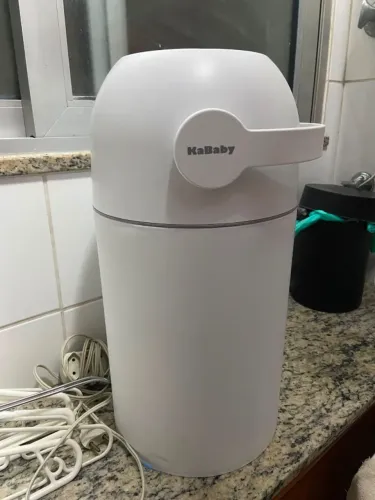 Lixeira Mágica Antiodor para fraldas Sistema de vedação Branco KaBaby