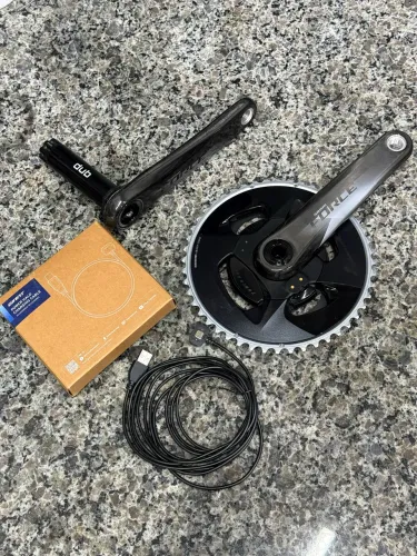 Pedivela Carbono Sram Force com Medidor de Potência Giant Power Halo Novo
