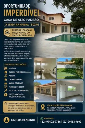 Oportunidade-Otima casa primeira locação a venda na Baia Blanca-Marina