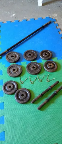 Halter barra peso anilha presilhas treinar