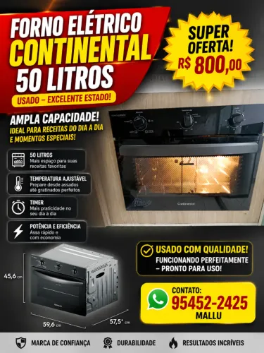 Forno elétrico continental . 1 anos de uso