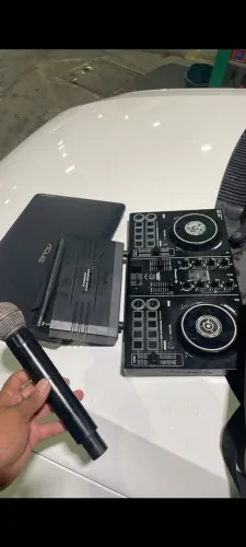 Sim top para DJ , Controladora profissional, Microfone Profissional , Notbook com Repe