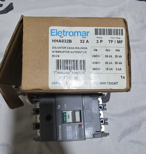 Disjuntor Caixa Moldada 32A 3P TF/MF Eletromar