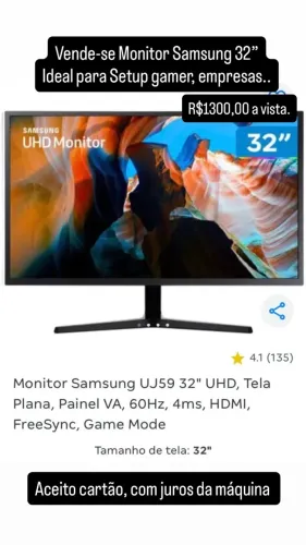 Monitor Samsung 4k 32?