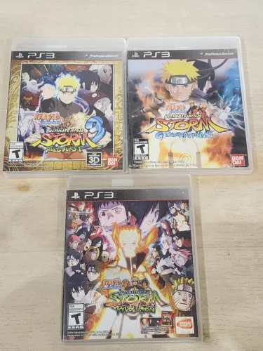Kit Naruto Storm 3 Fullburst, Generations e Revolution de ps3