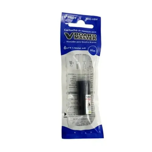 Kit com 2 unidades de tinta de pincel marcador Quadro branco - Vboard Master Pilot (azul)