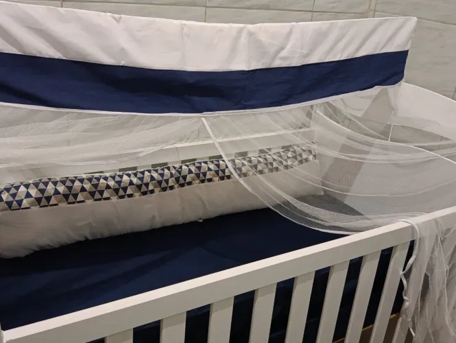 Berço cama completo com enxoval nunca usado
