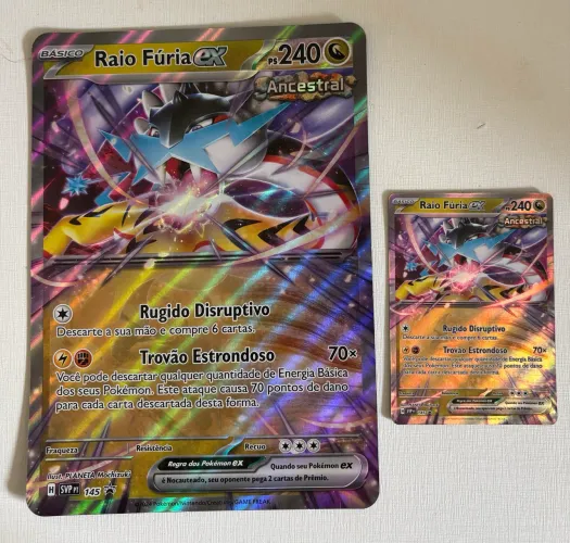 Kit Pokémon Raio Fúria ex + Jumbo Original