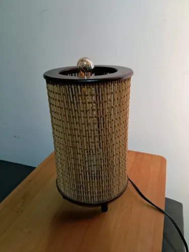 Abajur Japonês Artesanal Rustico Bivolt (Acompanha lâmpada)