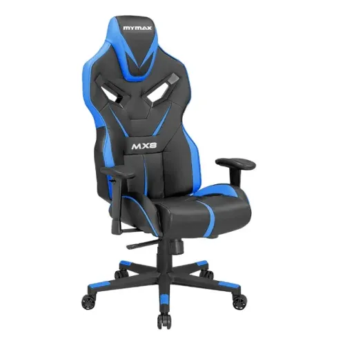 CADEIRA GAMER MYMAX MX8 GIRATORIA PRETO/AZUL(MGCH-8170/BK-BL) (150KG)