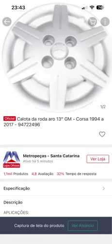 Carlotas Classic Novas Originais GM